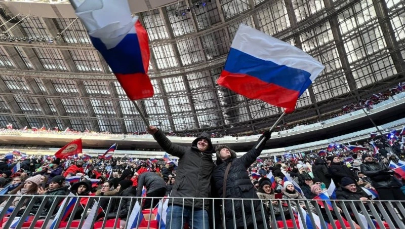 В Лужниках прошел митинг-концерт с участием президента РФ Владимира Путина