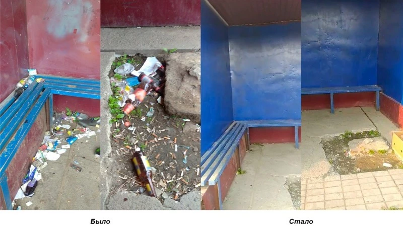Территорию остановки возле «Орхидеи» привели в порядок