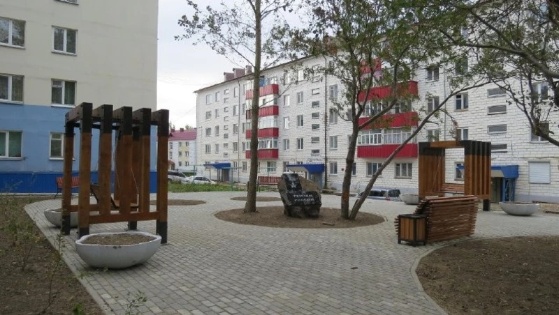 Новые дворовые территорий по программе «1000 дворов» появились в Александровске-Сахалинском