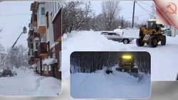 Техника на расчистке. В Александровске-Сахалинском устраняют последствия циклона