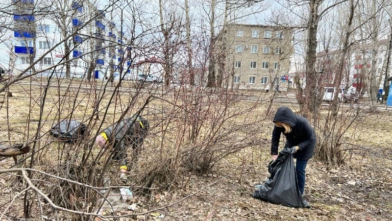 Сегодня в Александровске-Сахалинском прошел очередной Всероссийский субботник